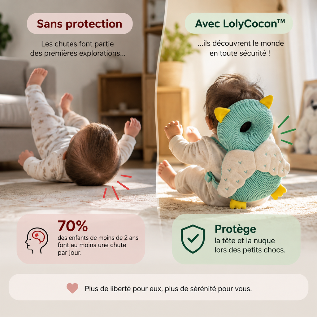 LolyCocon™️ – Coussin protecteur bébé pour les premiers pas