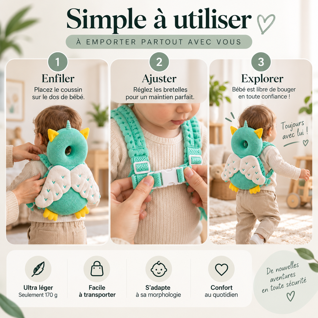 LolyCocon™️ – Coussin protecteur bébé pour les premiers pas