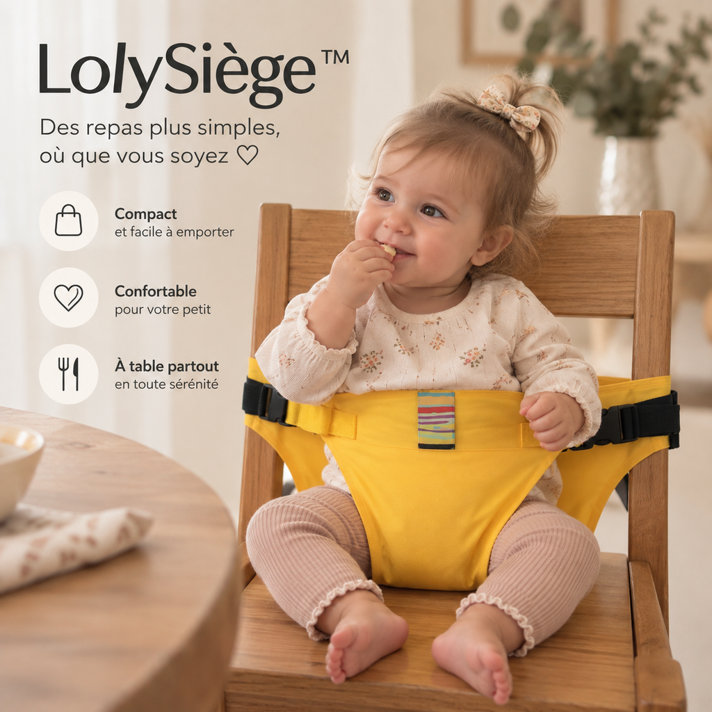 LolySiège™️ – Harnais d’assise portable pour enfant