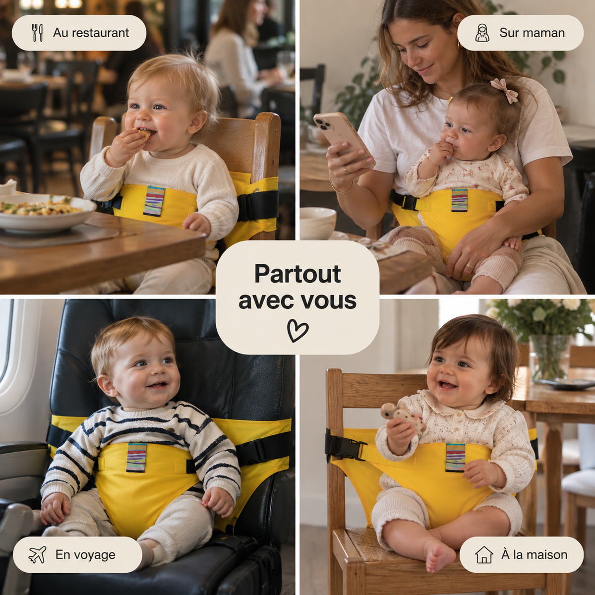 LolySiège™️ – Harnais d’assise portable pour enfant