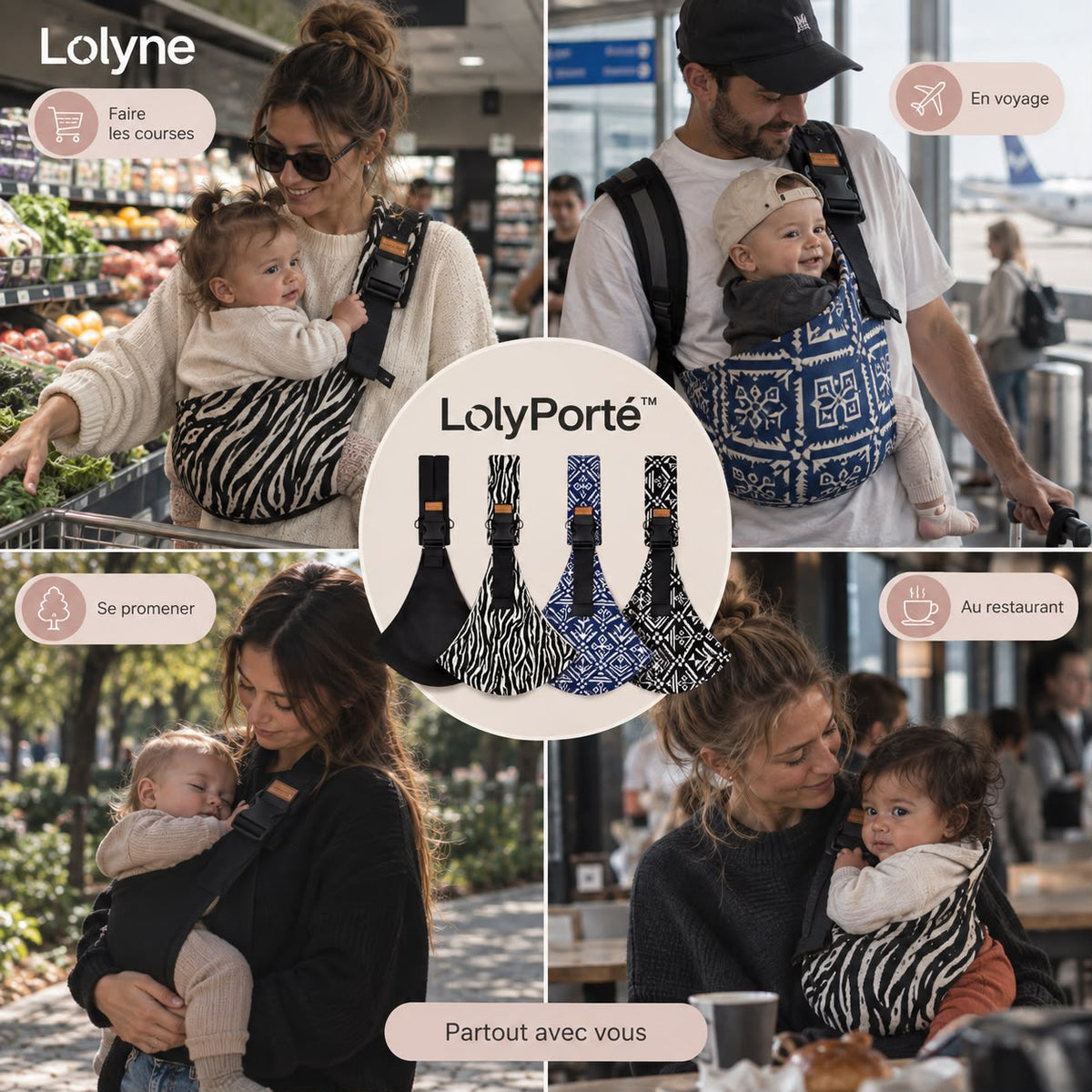 LolyPorté™ – Porte-bébé compact & léger