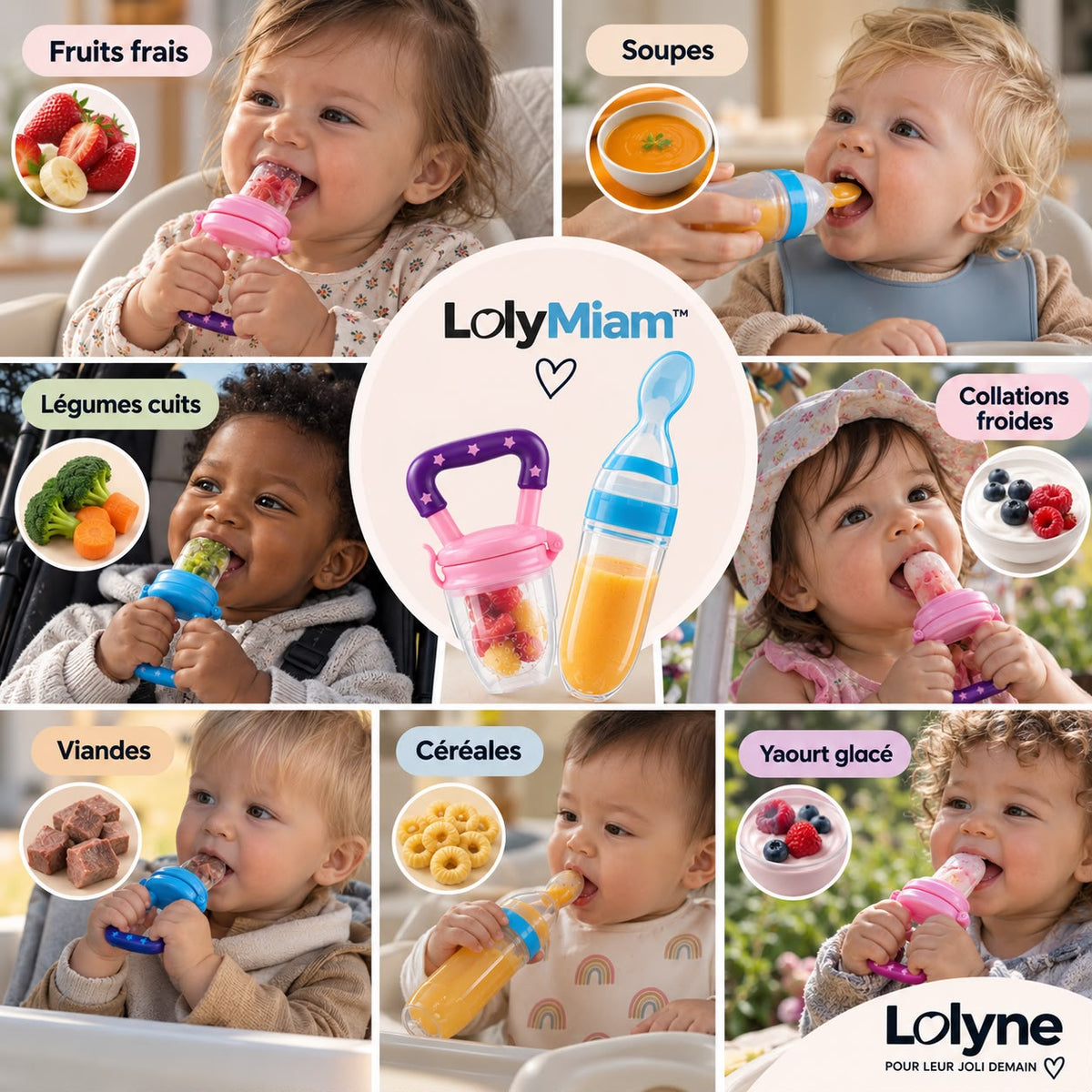 LolyMiam™ – Grignoteuse bébé en silicone